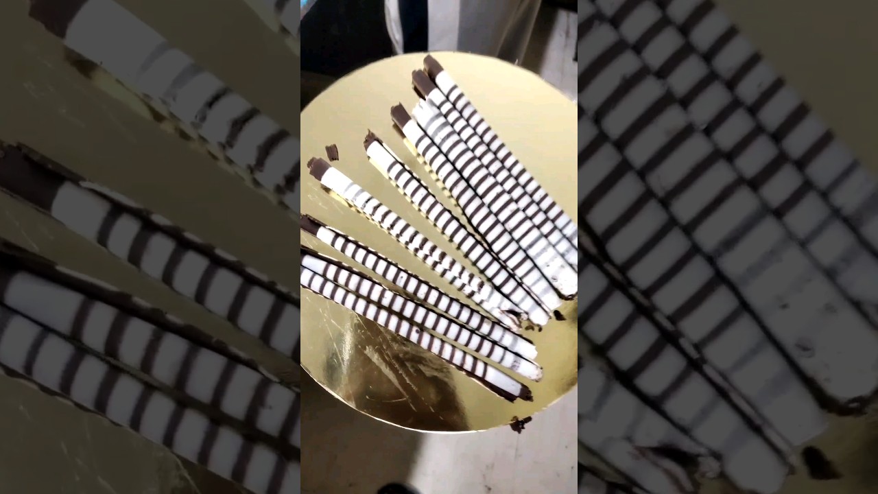 Dark Chocolate Garnish Making// chocolate Sigaret Garnish Design// 