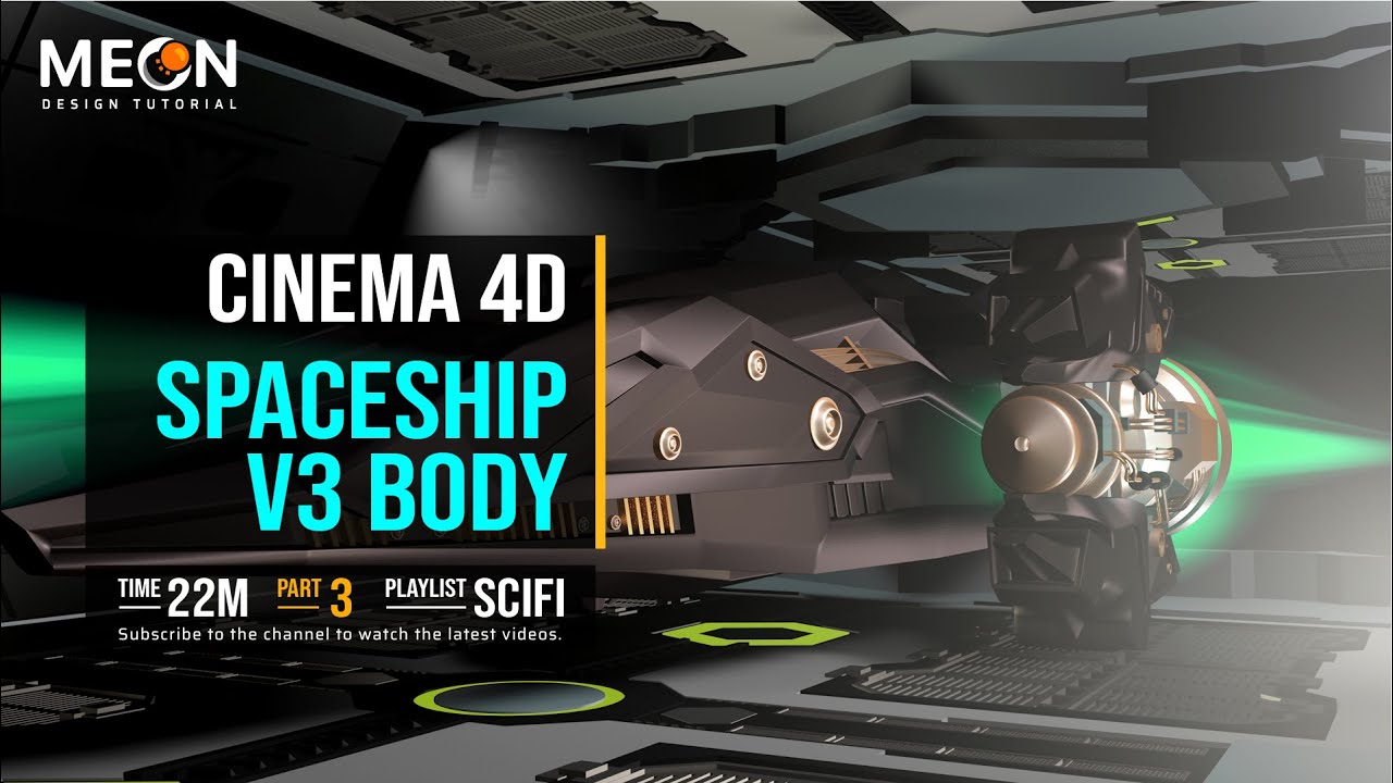Cinema 4D Tutorial Spaceship Mask Modeling | Meon VFX | Body Part 3 ...