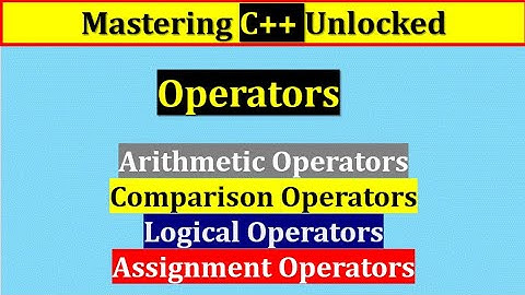 Operators | Arithmetic | Comparison | Logical | Assignment  | Mastering C++ Unlocked