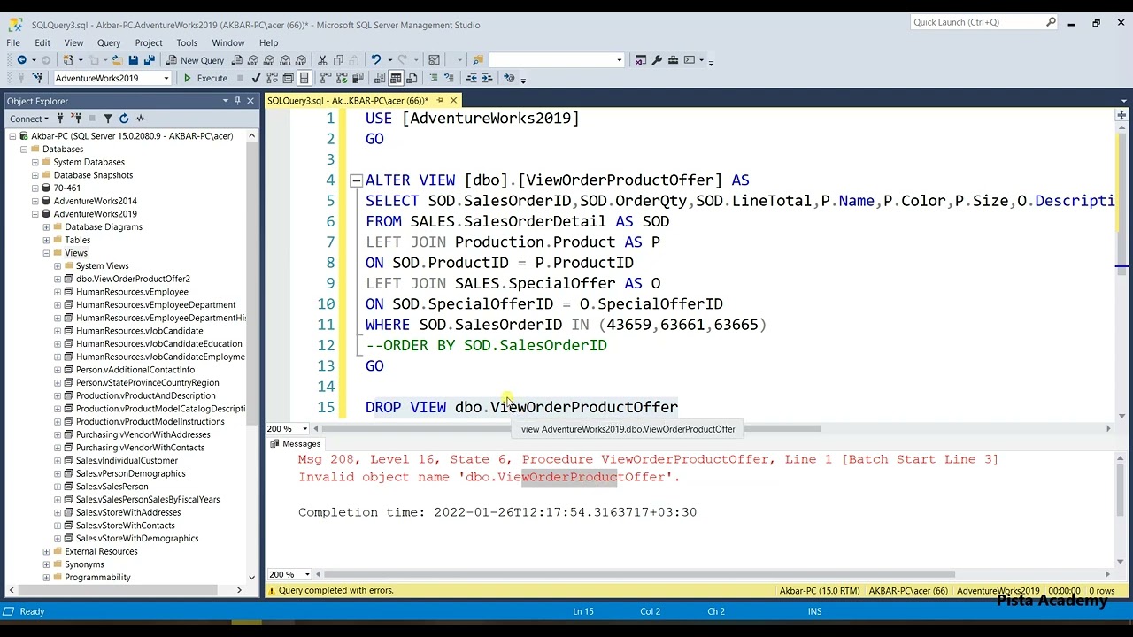آموزش T-SQL - جلسه بیست و شش