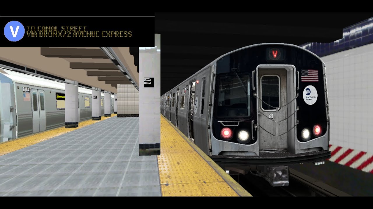 OpenBVE Fiction: V Train To Canal Street Via Bronx/2nd Avenue Express (R179)