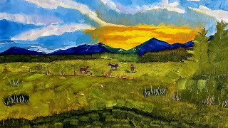 This loose brushwork technique is hypnotizing #oilpainting #process #satisfying