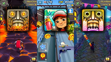 Temple Run 2 Volcano Island Vs Subway Surfers IceLand Vs Temple Run 2 Holi Festival - Endless Run