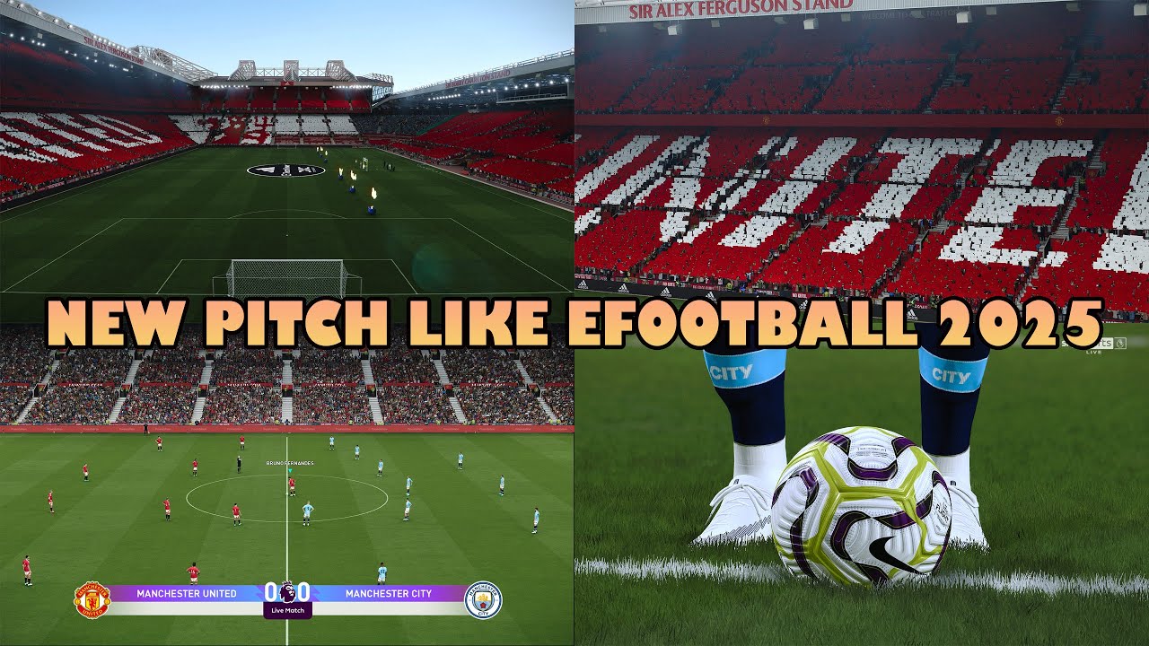 NEW PITCH LIKE EFOOTBALL 2025 - PES 2021 & FOOTBALL LIFE 2025 - YouTube