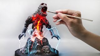 How To Make a Volcano Titan and Lightning Diorama / Polymer Clay / Epoxy resin