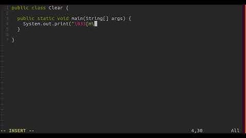 Java - Linux - Progmatically Clear Screen