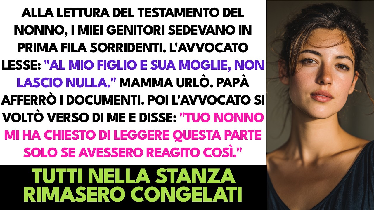 Mi chiamo Andrea Townsend, ho ventisette anni, e tre settimane fa mia madre ha urlato in uno studio legale. Mio padre ha afferrato i documenti dal tavolo. L'avvocato ha aspettato che il caos si...