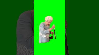 Queen Elizabeth Cuts Cake Meme (Green Screen)