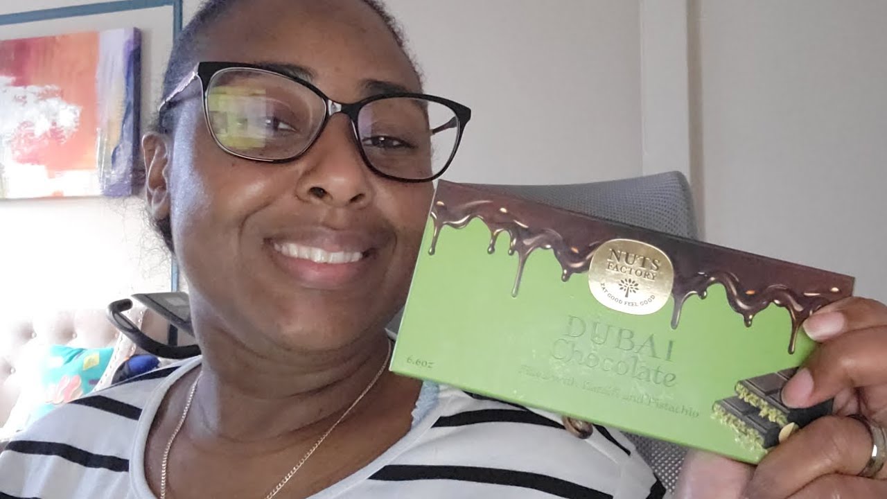Dubai chocolate bar from Nuts Factory NYC.