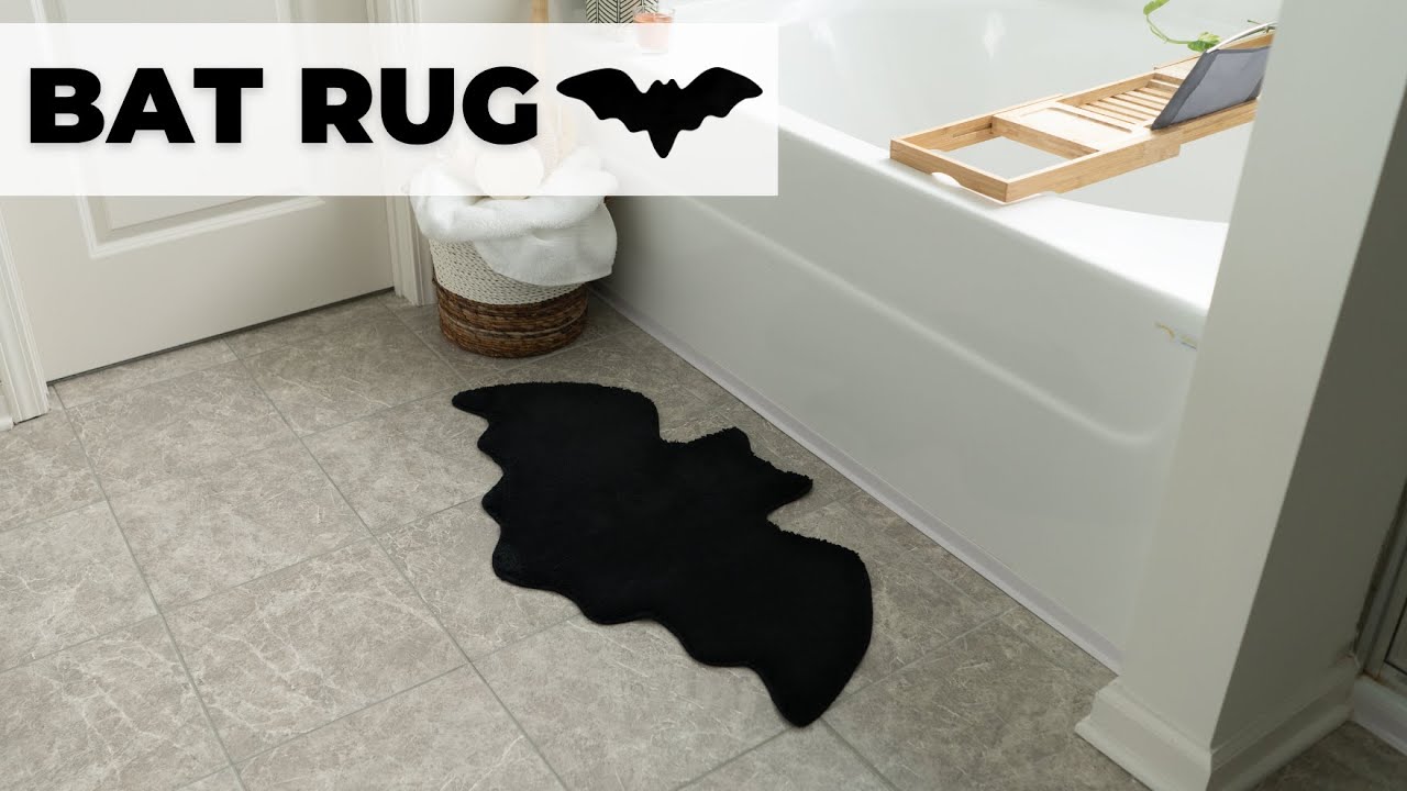 🦇 👻 Gothic Halloween Bat Mat Bathroom Rug Spooky Bats Bathroom Home Decor by WITTIZA™ YouTube