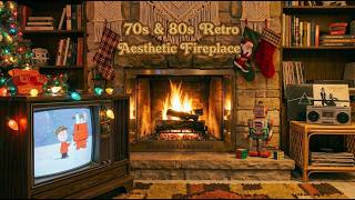Retro Christmas Ambience 📺 Old TV, Crackling Fireplace & Vintage Decor for Holiday Mood (ASMR) screenshot 4