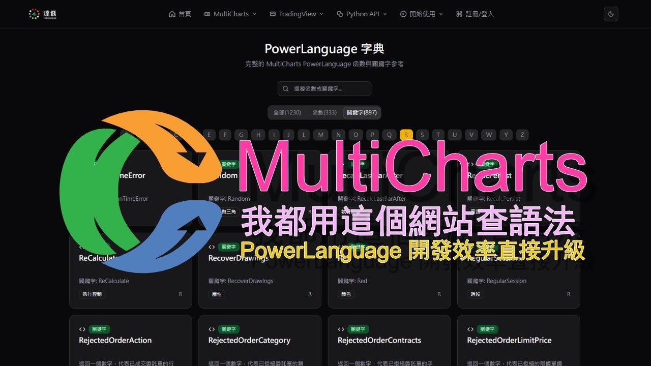 【MultiCharts】新手到進階必收書籤: PowerLanguage 語法字典 - YouTube