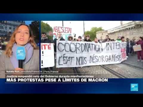 Protestas en Francia a pesar de las limitaciones del Gobierno de Macron