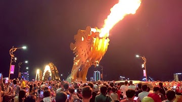 Cầu rồng Đà Nẵng phun lửa, phun nước