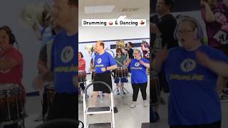 Drumming 🥁 & Dancing 💃 💙💛 #drums #drummer #drumline #dance #dancer