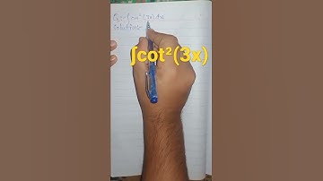 Integral cot^2(3x) l Integration
