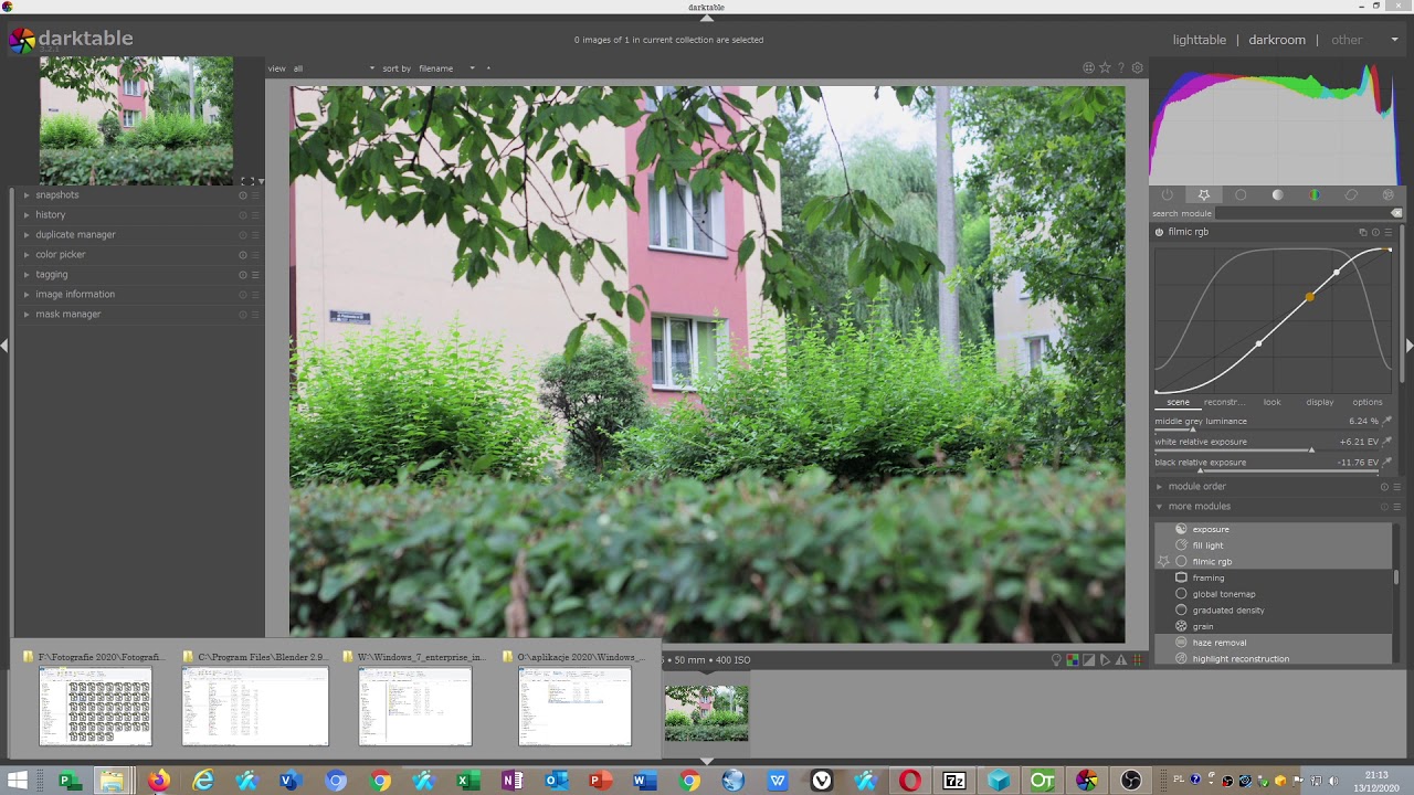Darktable - Filmic RGB - English tutorial (2020)