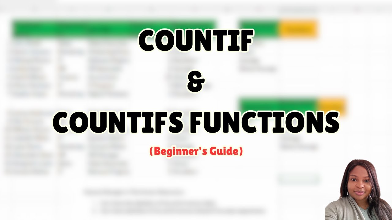 Excel COUNTIF & COUNTIFS Function Tutorial | Easy Guide for Beginners ...
