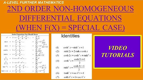 Second order differential equations non homogeneous (special case).
