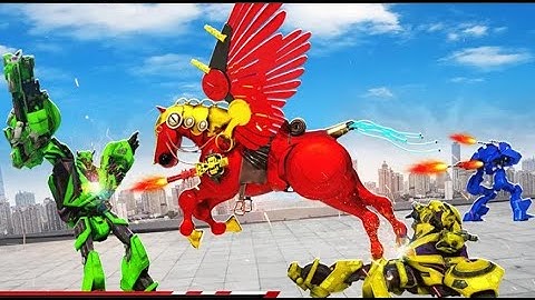 Flying Horse Robot Hero Part-2 | Rescue City Cowboy Robot Android GamePlay | By Game Crazy