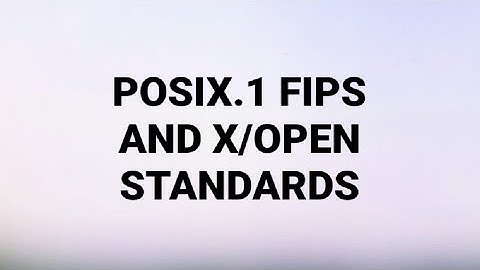 THE POSIX.1 FIPS AND X/OPEN STANDARDS EXPLAINED