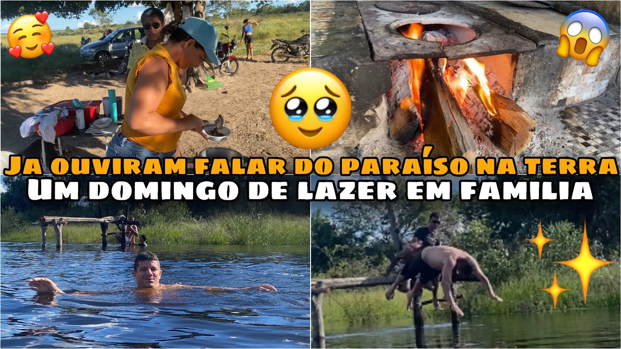 DOMINGO EM FAMÍLIA NA ROÇA O PARAÍSO QUE QUASE NINGUÉM CONHECE ! Passeio no rio ✨🥰