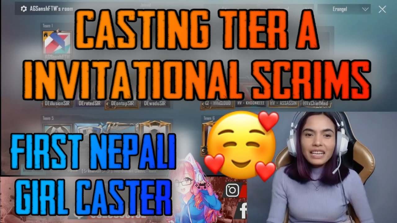 Indu Malla Gaming CASTING Tier A Invitational Scrims 🤩 || FIRST NEPALI GIRL CASTER 🥰 - GAURABYT ||