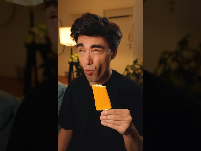 Best Orange Passion Fruit Ice Cream ASMR Mukbang 🍊🥭
