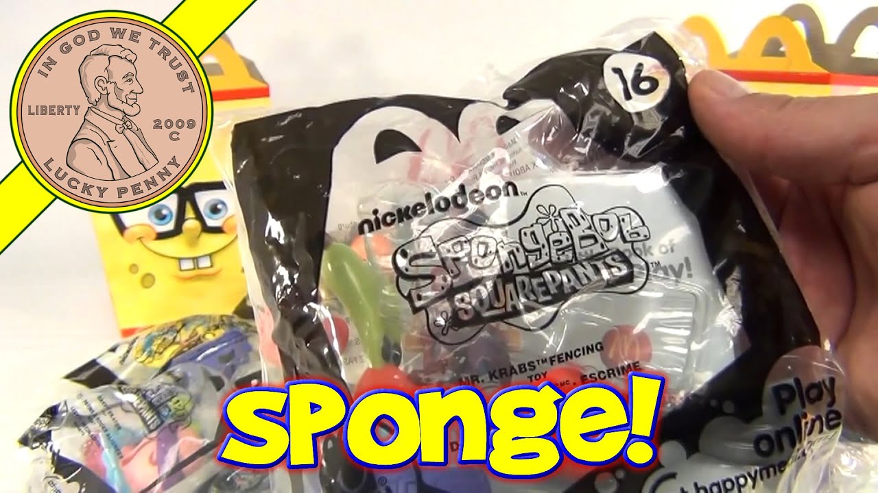 SpongeBob SquarePants 2012 Complete Set of McDonald's Happy Meal