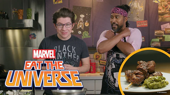Black Panther's Spicy Goat Brochette and Isombe wi...