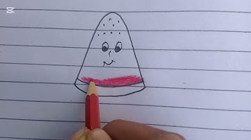 Draw a watermelon 🍉    #learn #write  draw a simple watermelon piece 