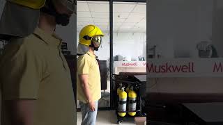 Muskwell A1 Firefighters helmet with gold visor version