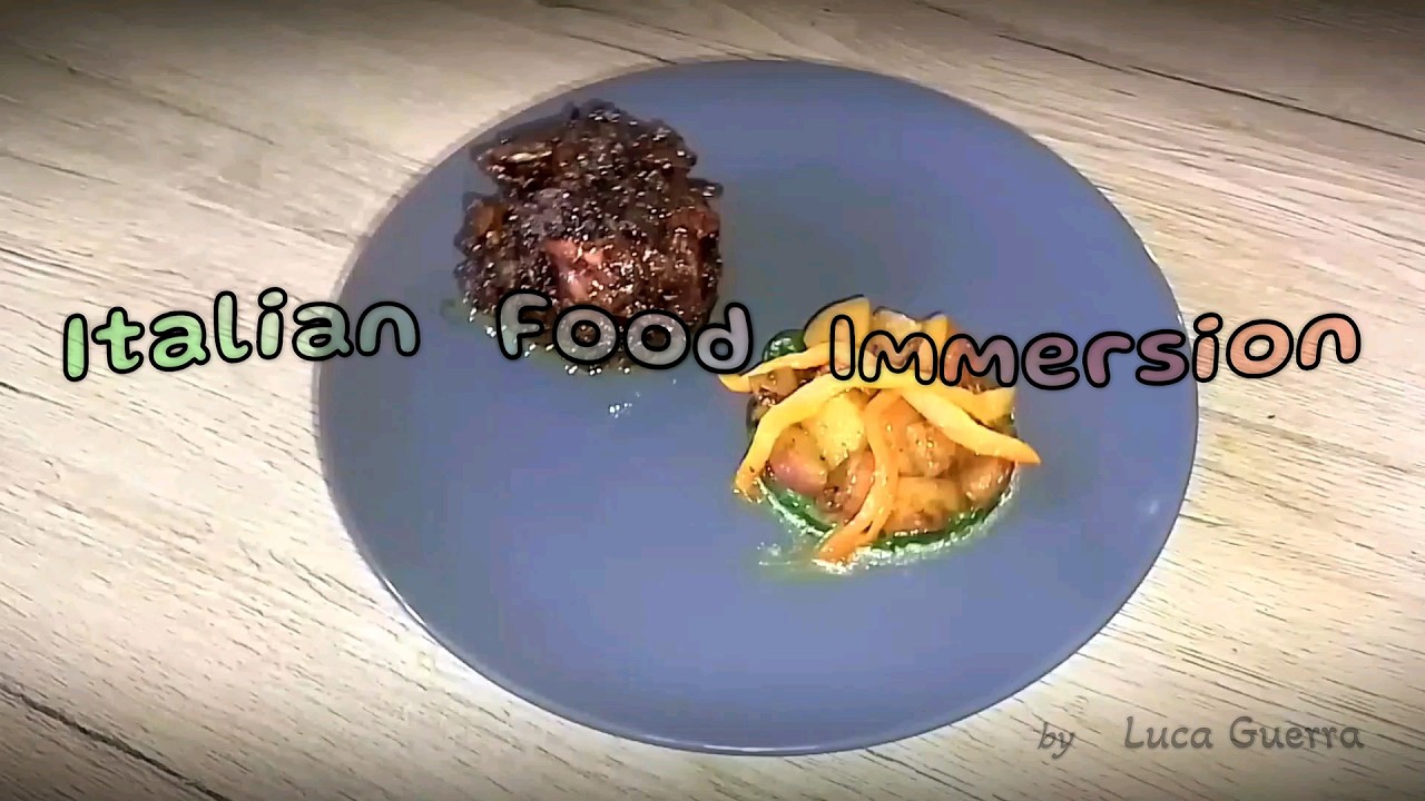 Coniglio nero (“cunigghiu niuru”) al cioccolato con peperonata