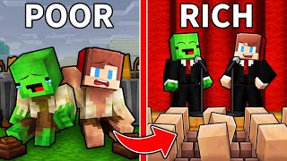 Mikey and JJ From POOR to RICH Villager President in Minecraft (Maizen)