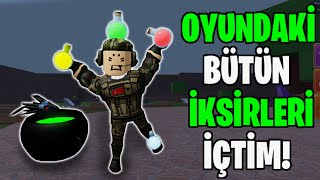 OYUNDAKİ BÜTÜN İKSİRLERİ İÇTİM! | Roblox Wacky Wizards