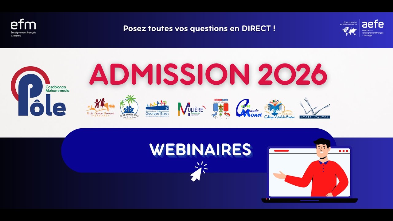 Admissions 2026 : le WEBINAIRE des établissements PRIMAIRES du Pôle en replay