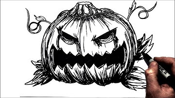 How To Draw a Halloween Jack O