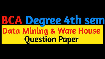 4th sem BCA Data Mining & Ware House Model Question Paper #bca_data_mining_&_ware_house_model_paper