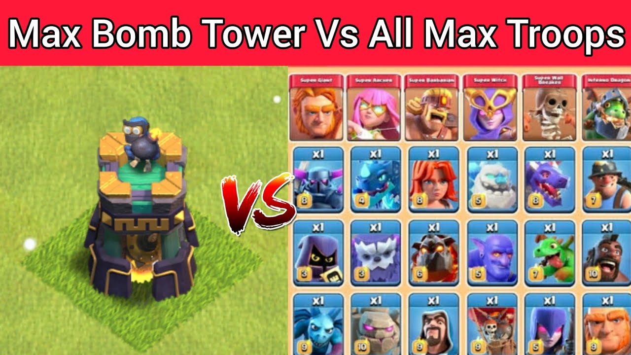 Max Bomb Tower ⚡Vs⚡ All Max Ground Troops Part - 3