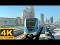 [4K 60fps]Dubai Metro-Journey between Al Rigga and Mall of the Emirates stations on Red line