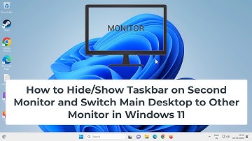 How to Hide/Show Taskbar on Second Monitor and Switch Main Desktop to Other Monitor in Windows 11