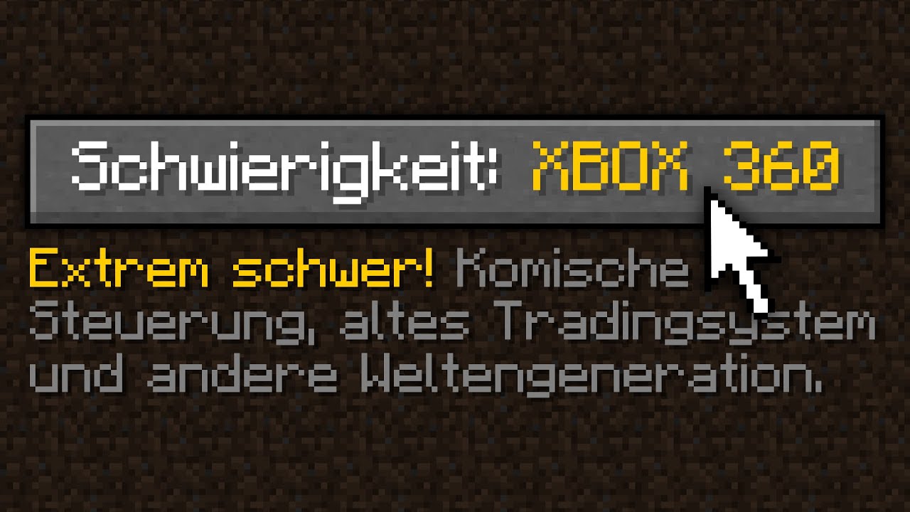 Ich habe die Minecraft XBOX 360 EDITION durchgespielt... - YouTube