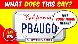 WHAT DOES IT SAY? | VANITY PLATES #1 |