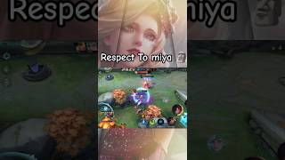 F " for Respect To miya #game #shorts #mobilelegends #carmillamobilelegends