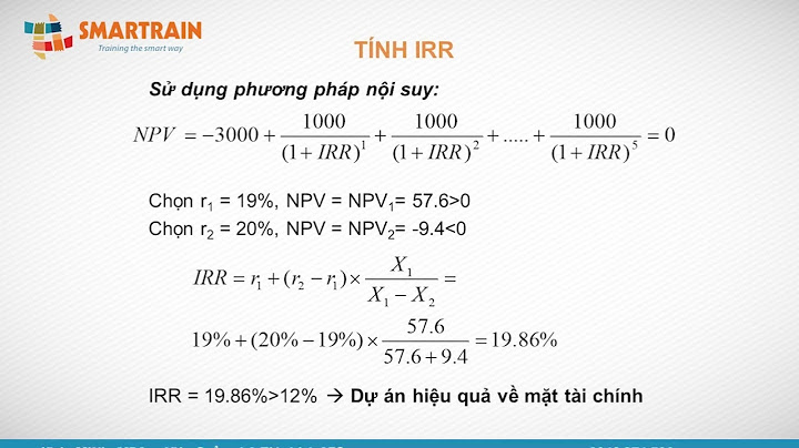 Chi tiêu irr bao nhiêu thi nên đâ u tư năm 2024