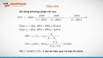 Phương pháp nội suy tính IRR trong vay vốn dự án của Ngân hàng