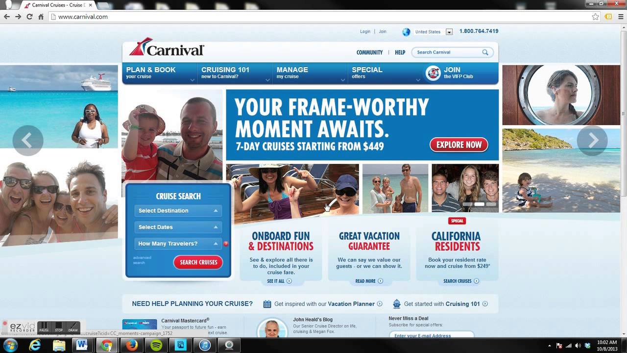 carnival cruise line website