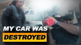DESTROYING MY CAR WITH A FIRE EXTINGUISHER!!!