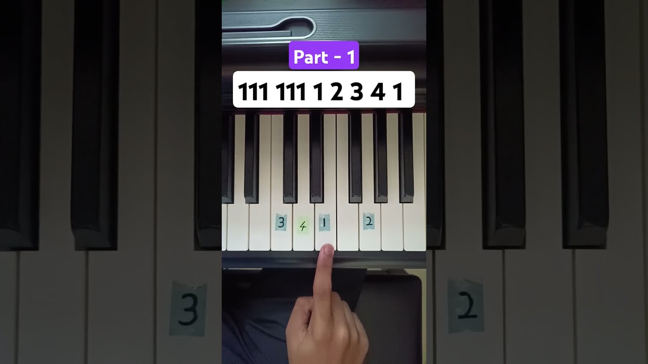 Jingle Bell Part 1 Easy Piano Tutorial For Beginners Shorts