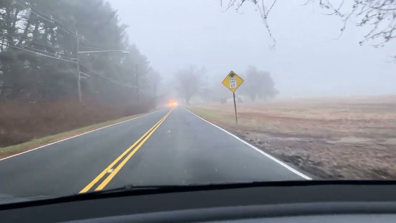 Foggy morning drive | ASMR Soothing driving sounds